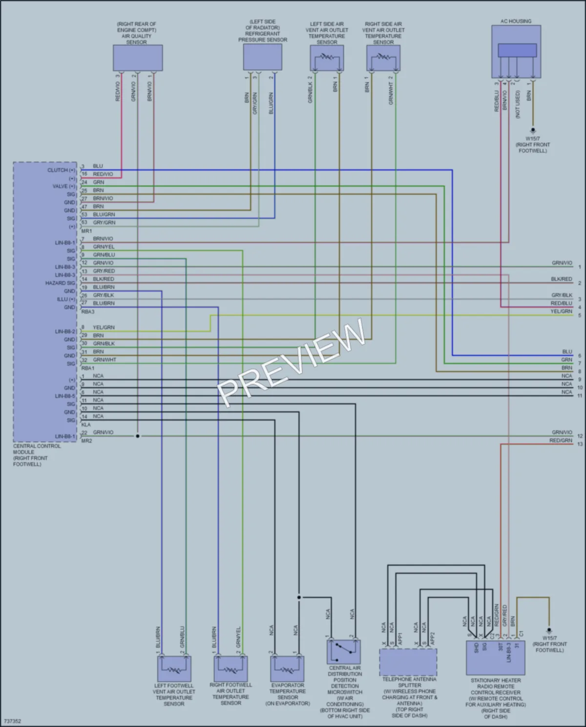 2020 MercedesBenz CLA250 Air Conditioning wiring diagram preview