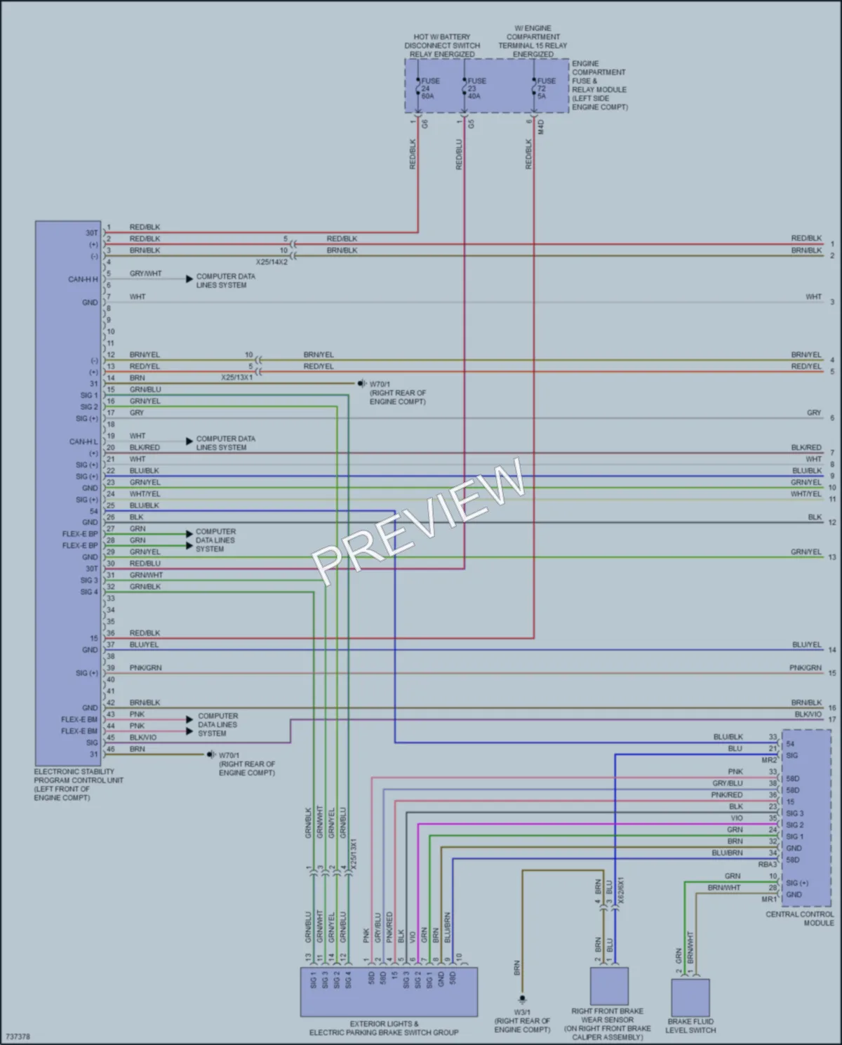 2020 MercedesBenz CLA250 Anti Lock Brakes wiring diagram preview