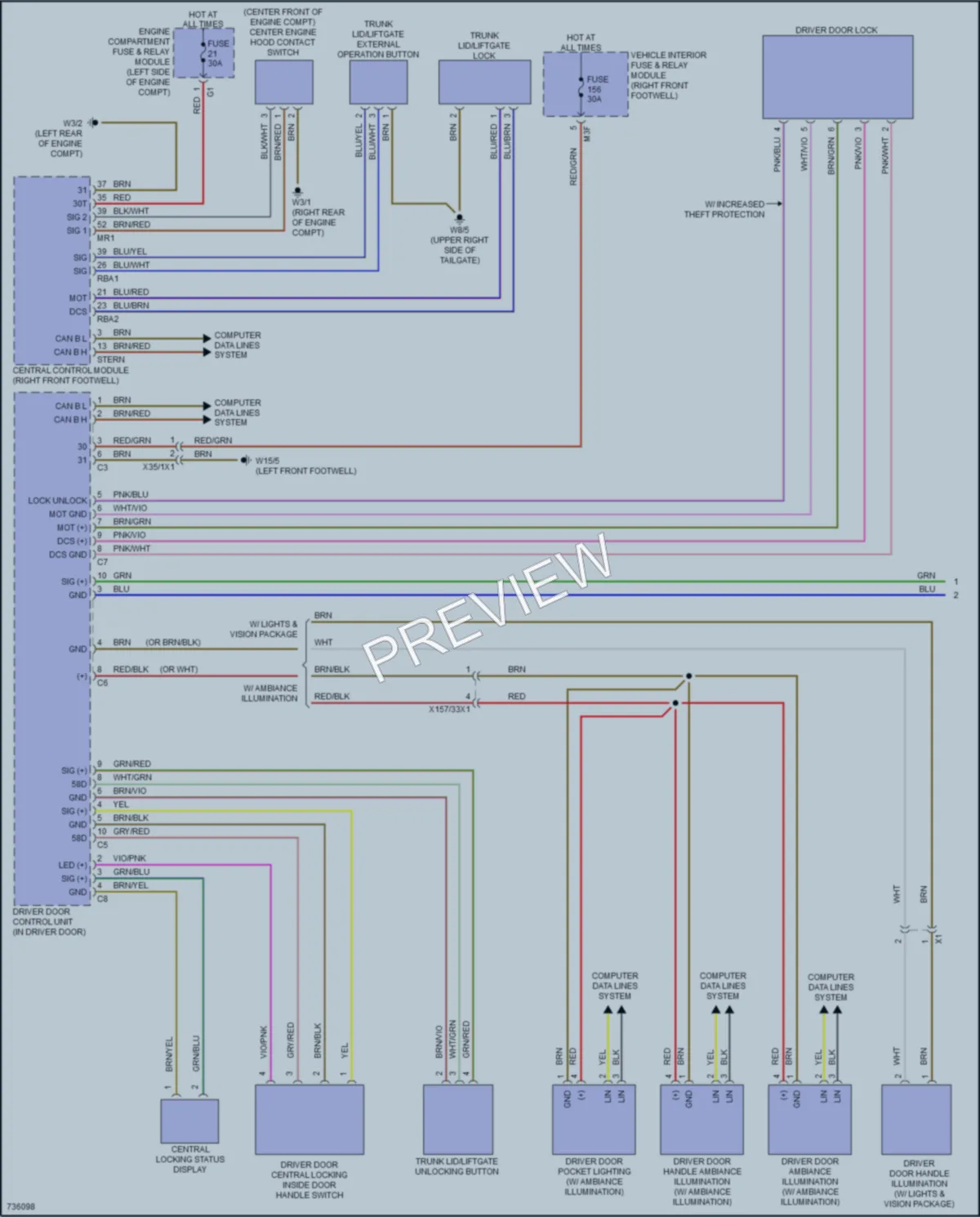 2020 MercedesBenz CLA250 Power Door Locks wiring diagram preview