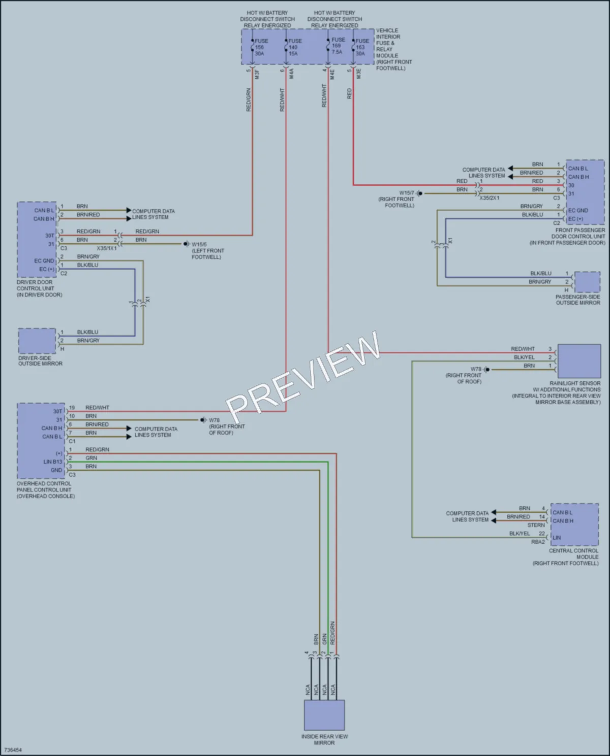2020 MercedesBenz CLA250 Power Mirrors wiring diagram preview