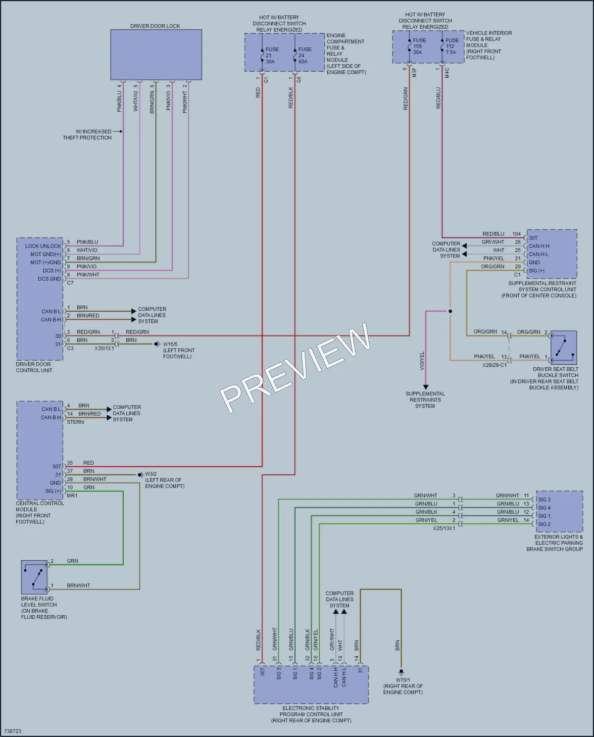 2020 MercedesBenz CLA250 Warning Systems wiring diagram preview