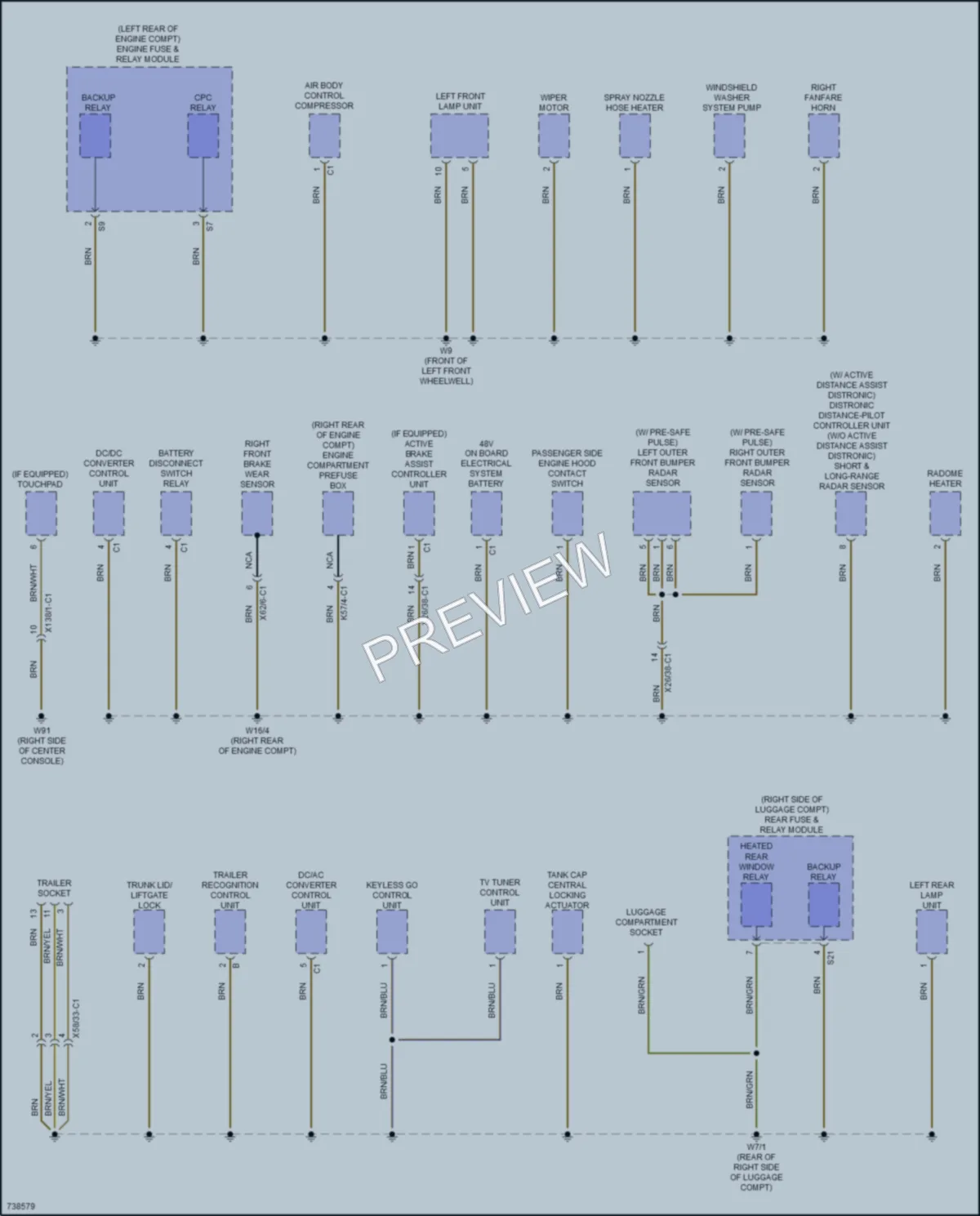 2020 MercedesBenz CLS450 Ground Distribution wiring diagram preview
