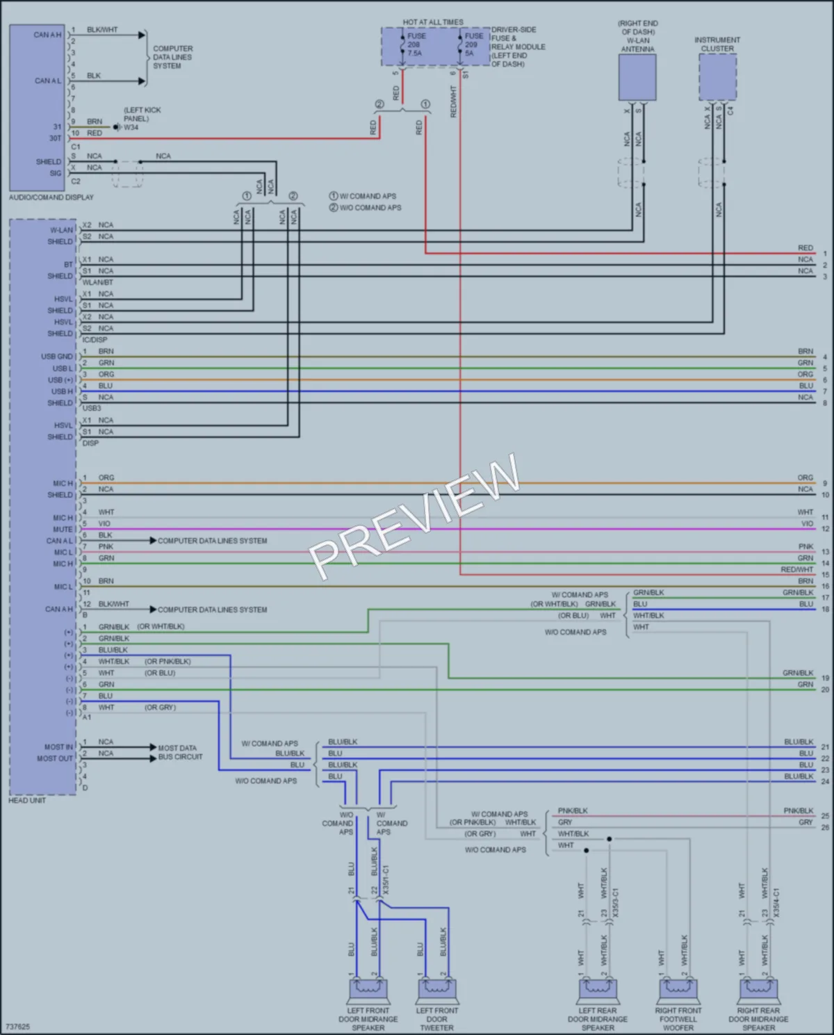 2020 MercedesBenz CLS450 Radio wiring diagram preview