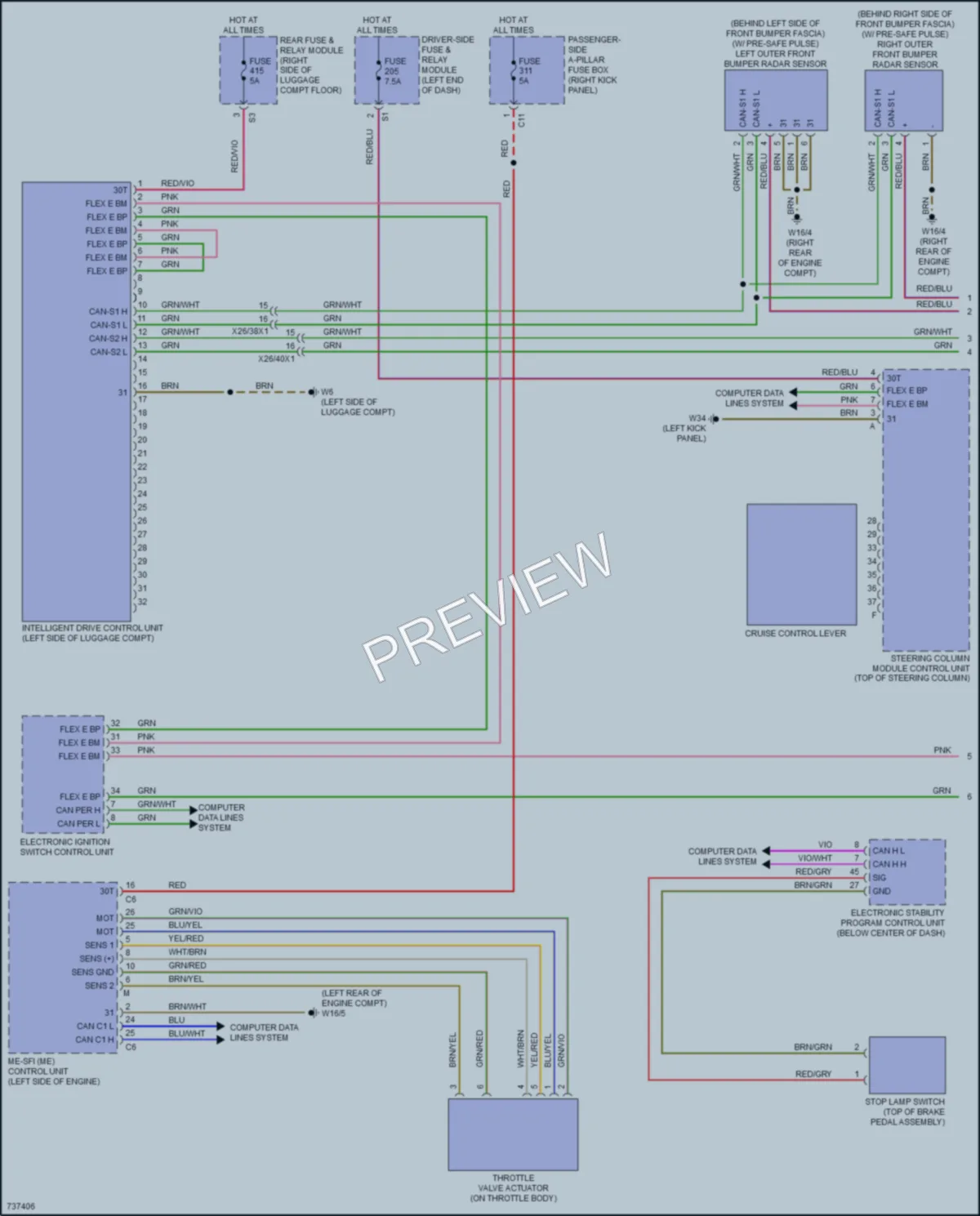 2020 MercedesBenz E350 Cruise Control wiring diagram preview