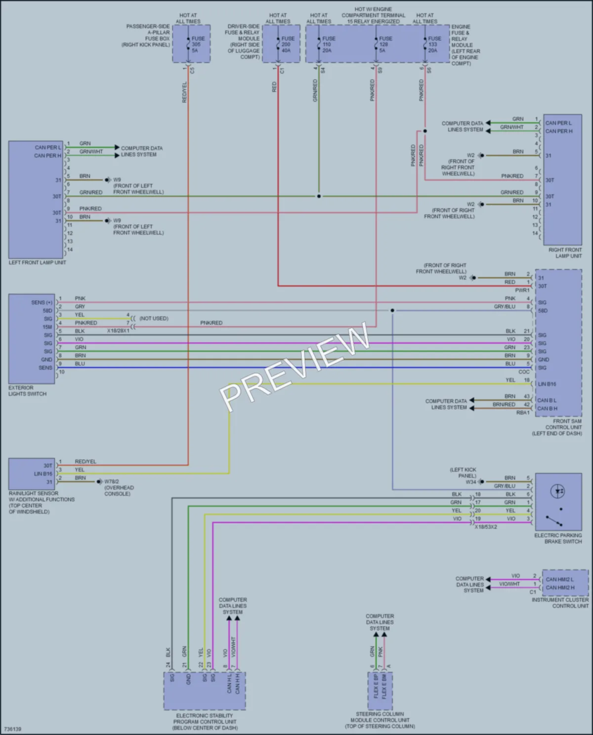 2020 MercedesBenz E350 Headlights wiring diagram preview