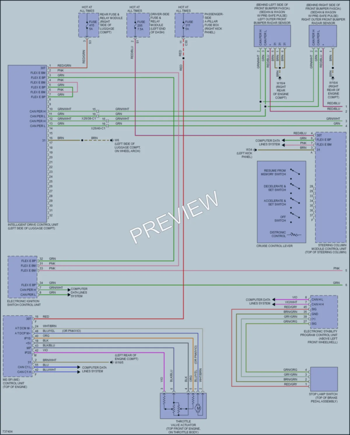 2020 MercedesBenz E450 Cruise Control wiring diagram preview