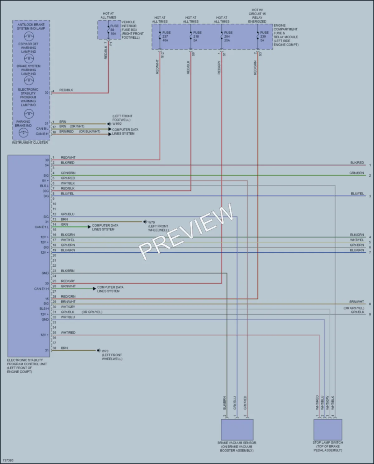 2020 MercedesBenz GLA250 Anti Lock Brakes wiring diagram preview