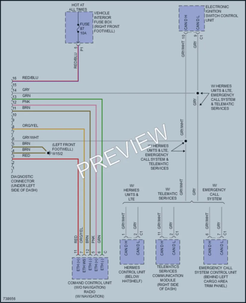 2020 MercedesBenz GLA250 Computer Data Lines wiring diagram preview