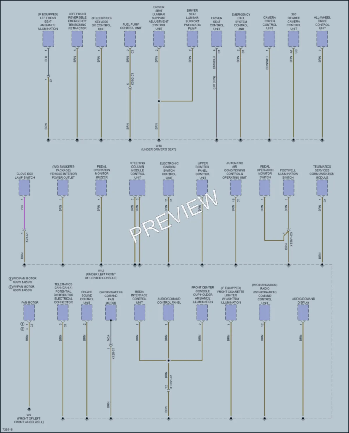 2020 MercedesBenz GLA250 Ground Distribution wiring diagram preview