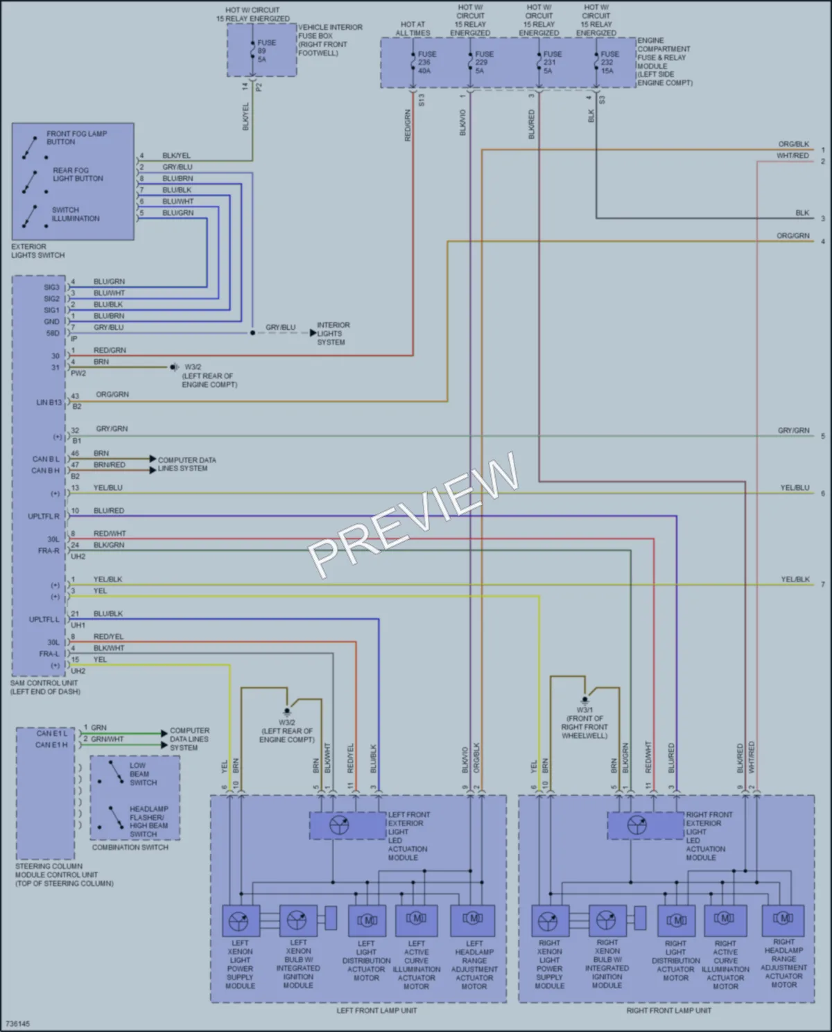 2020 MercedesBenz GLA250 Headlights wiring diagram preview