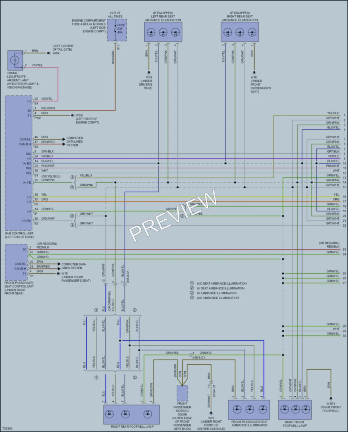 2020 MercedesBenz GLA250 Interior Lights wiring diagram preview