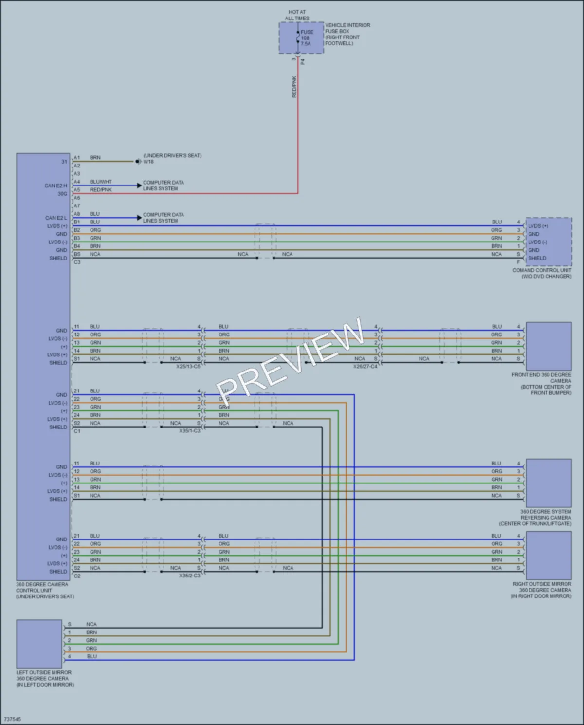 2020 MercedesBenz GLA250 Navigation wiring diagram preview