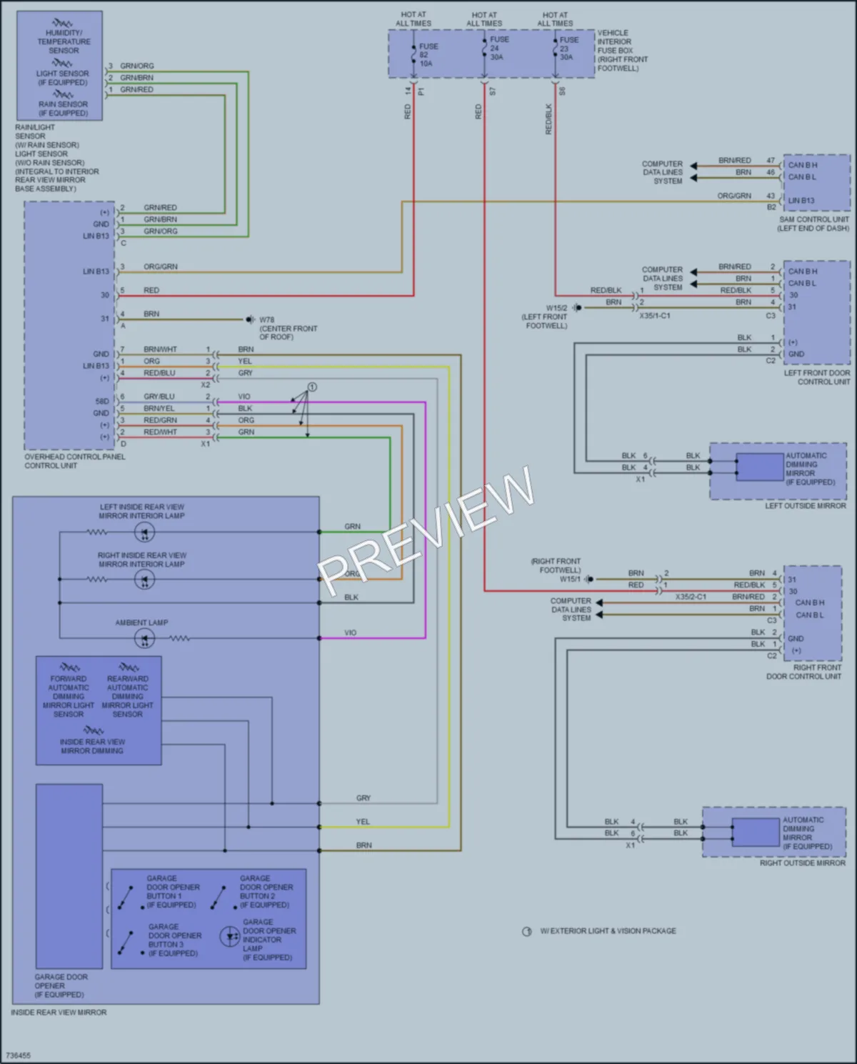 2020 MercedesBenz GLA250 Power Mirrors wiring diagram preview
