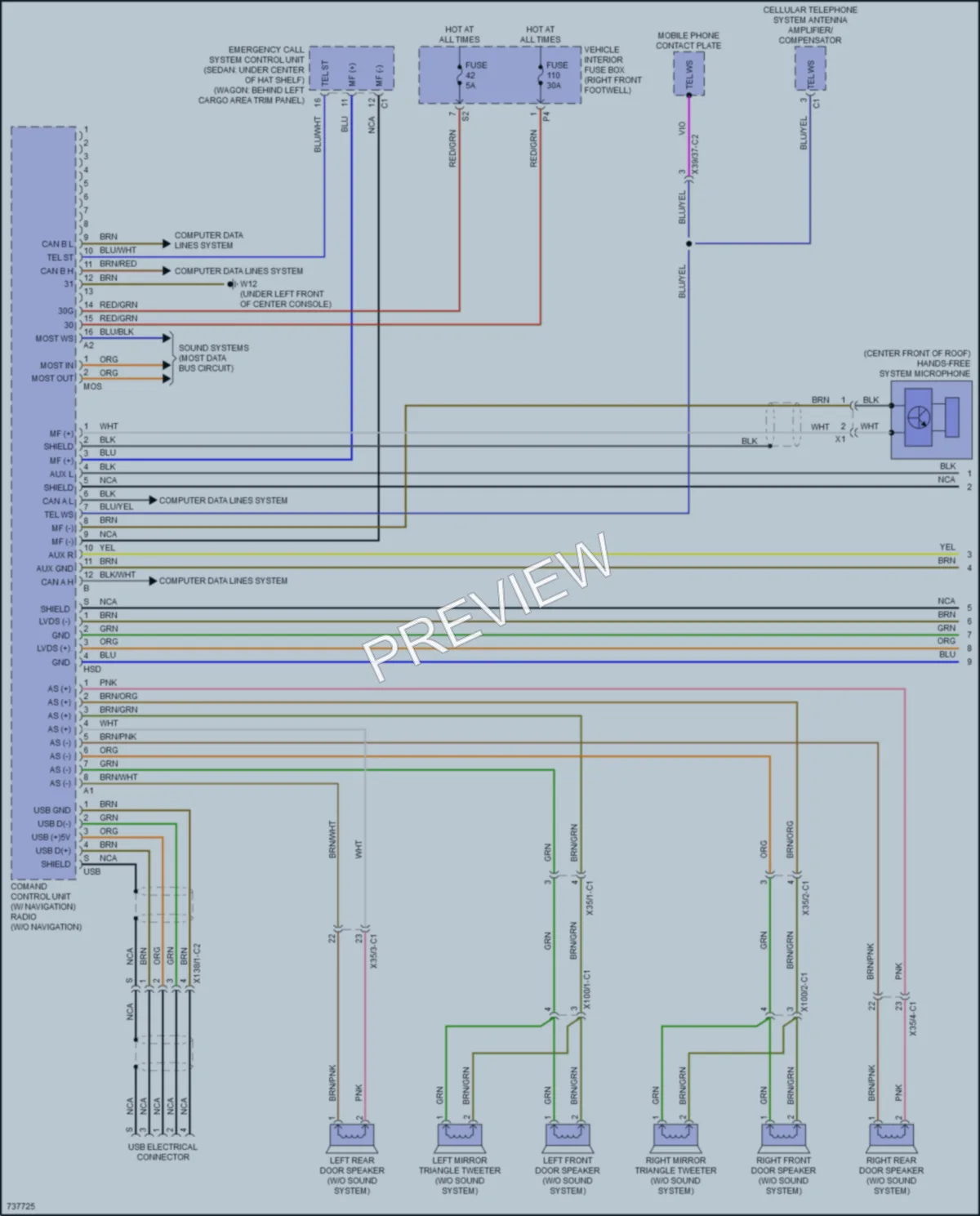 2020 MercedesBenz GLA250 Radio wiring diagram preview