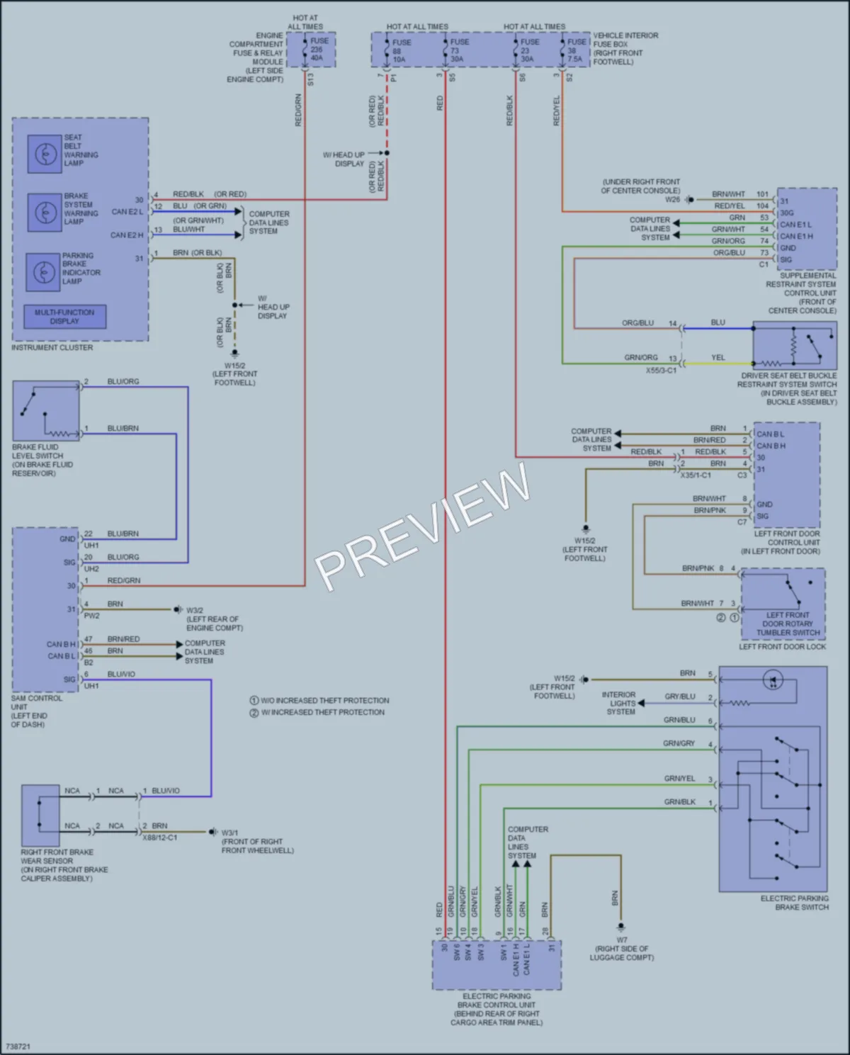 2020 MercedesBenz GLA250 Warning Systems wiring diagram preview