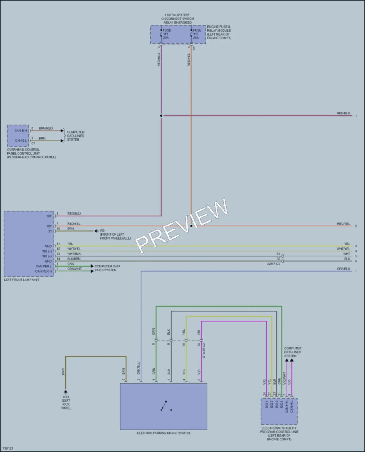 2020 MercedesBenz GLC300 Headlights wiring diagram preview