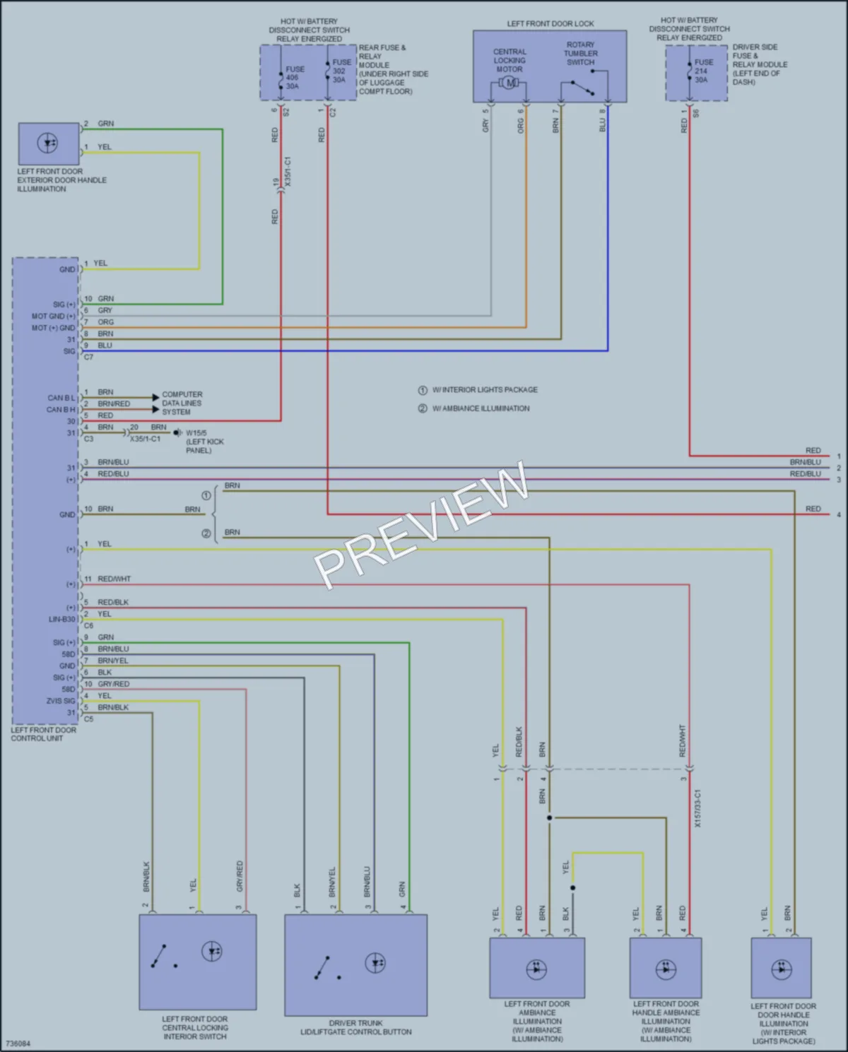 2020 MercedesBenz GLC300 Power Door Locks wiring diagram preview