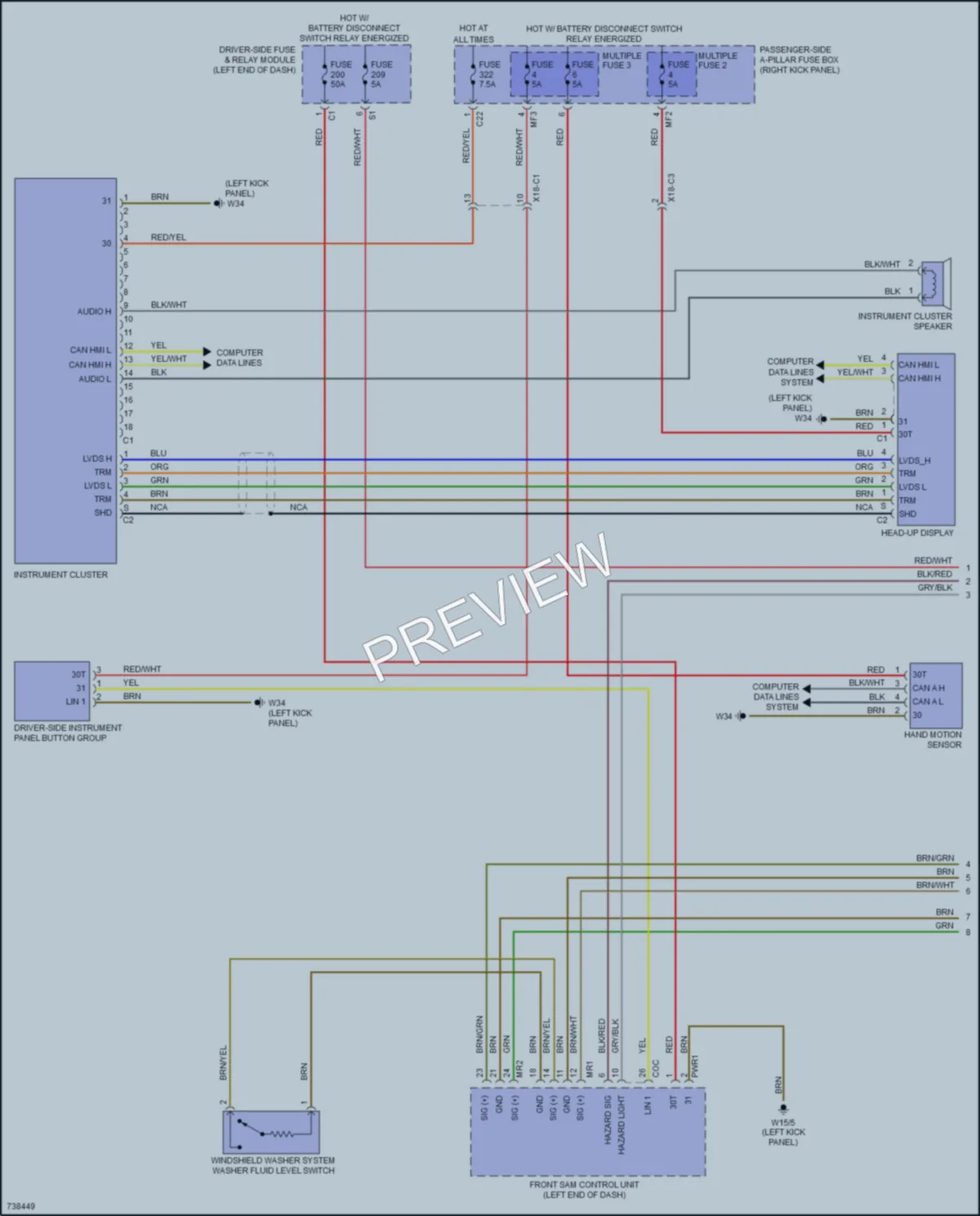 2020 MercedesBenz GLC300Coupe Instrument Cluster wiring diagram preview