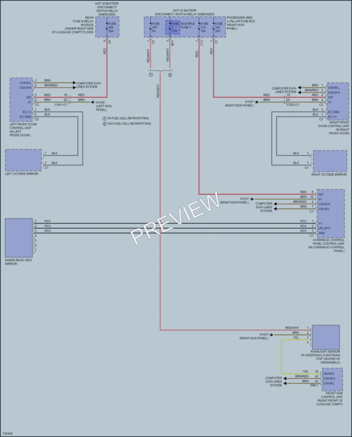 2020 MercedesBenz GLC300Coupe Power Mirrors wiring diagram preview