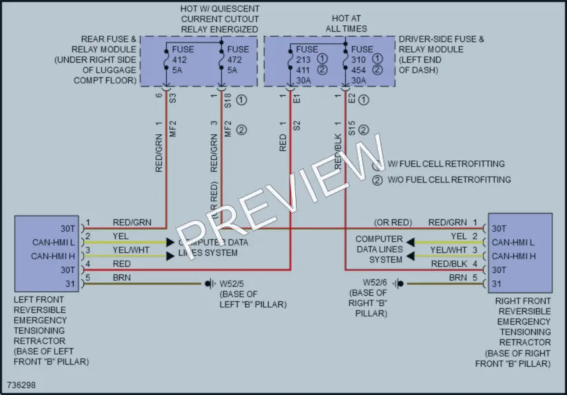 2020 MercedesBenz GLC300Coupe Supplemental Restraints wiring diagram preview