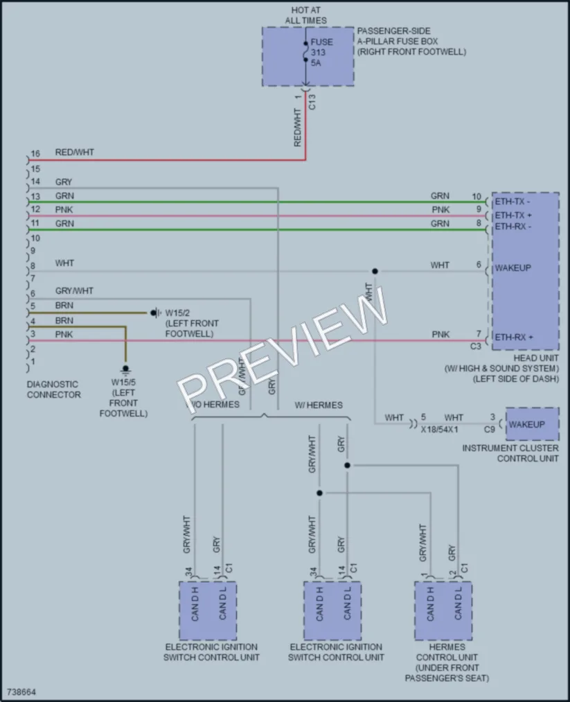 2020 MercedesBenz GLE350 Computer Data Lines wiring diagram preview