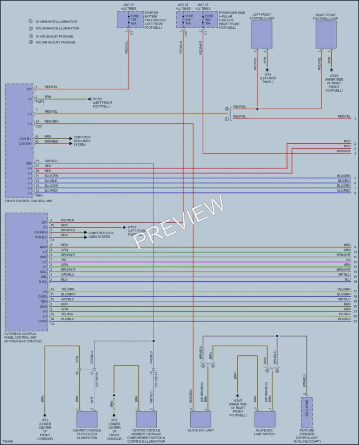 2020 MercedesBenz GLE350 Interior Lights wiring diagram preview