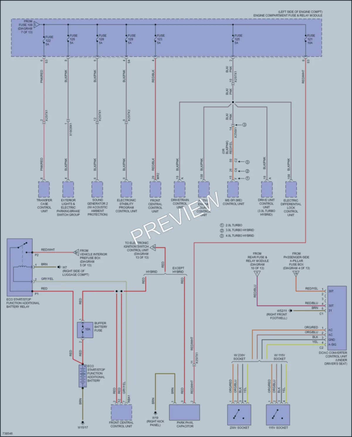 2020 MercedesBenz GLE350 Power Distribution wiring diagram preview