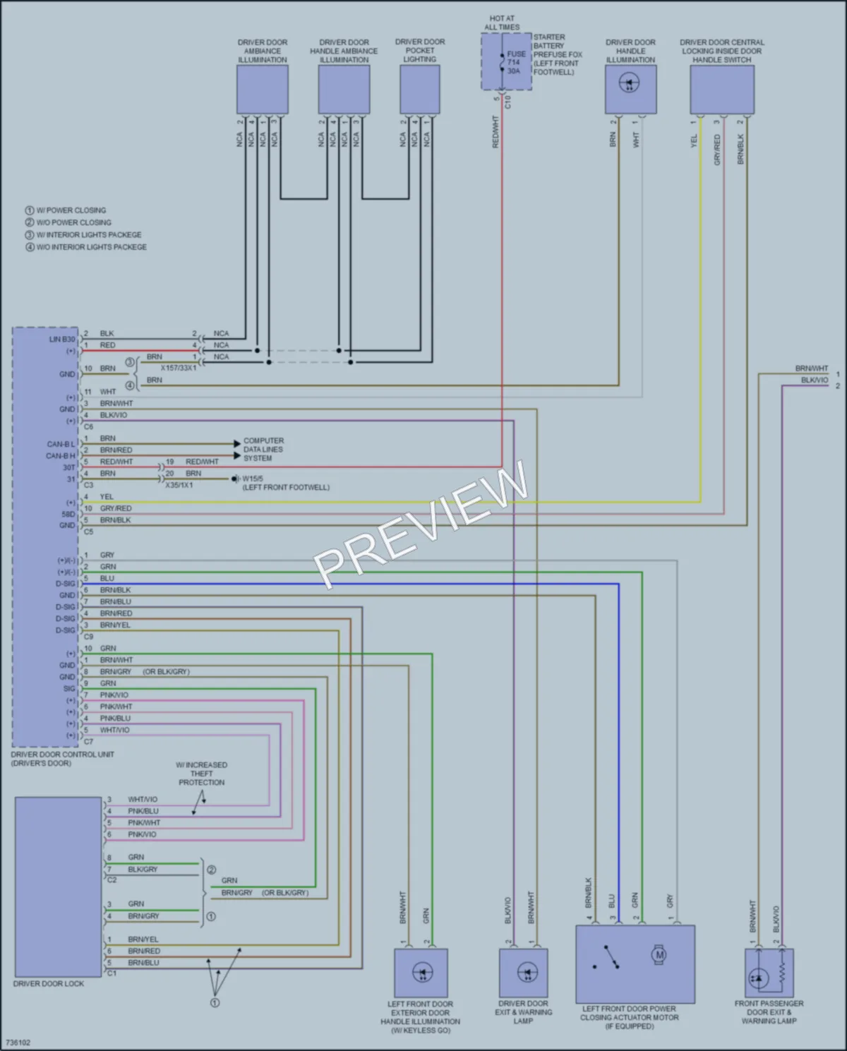 2020 MercedesBenz GLE350 Power Door Locks wiring diagram preview
