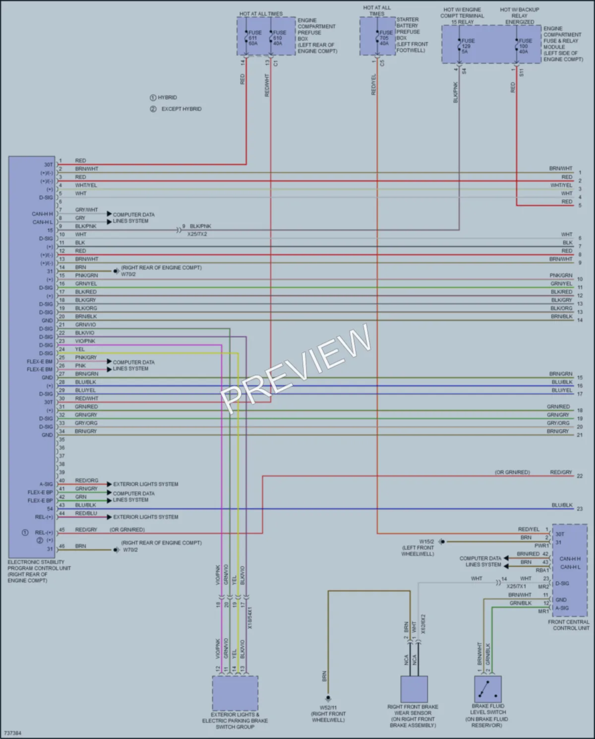 2020 MercedesBenz GLE450 Anti Lock Brakes wiring diagram preview