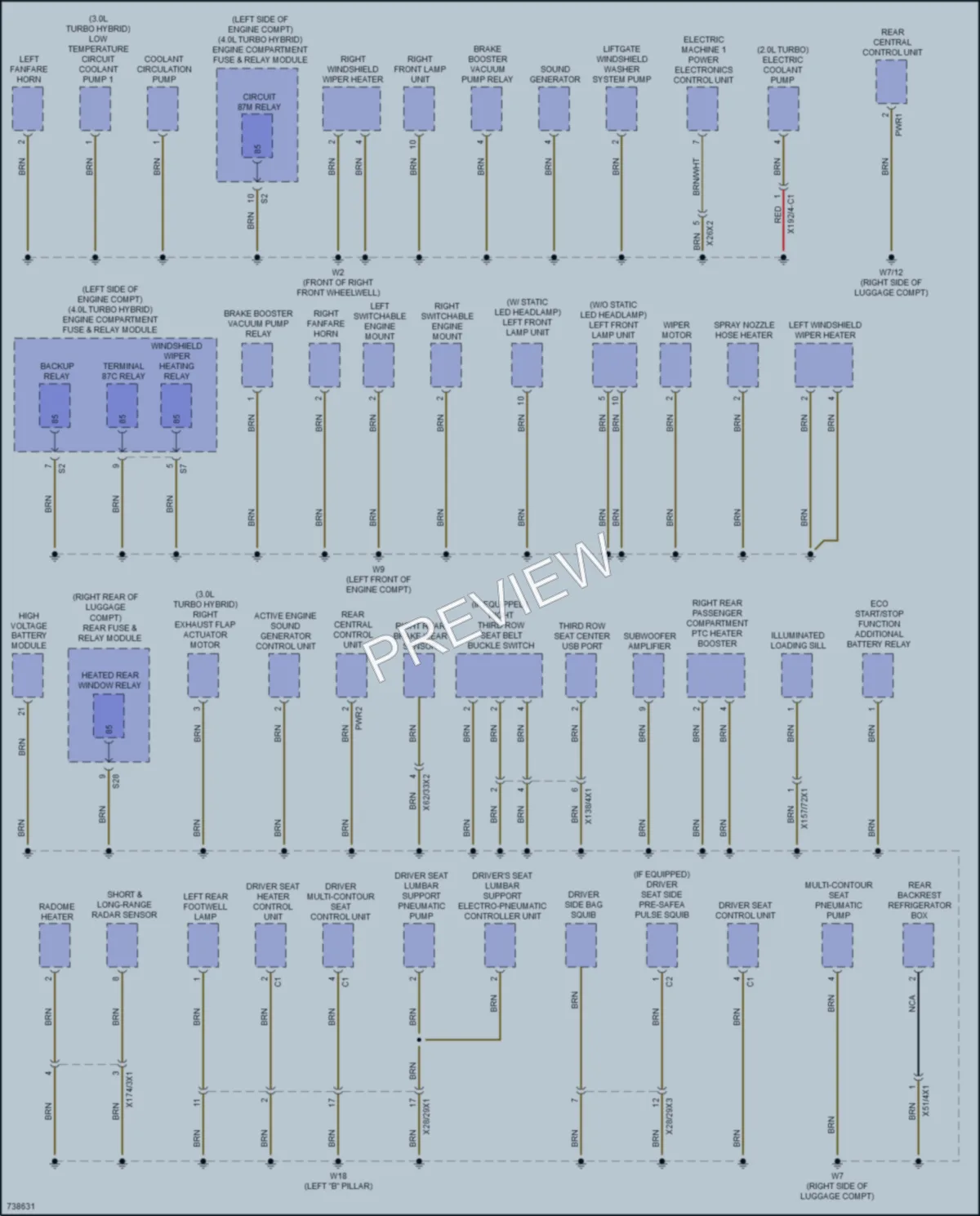 2020 MercedesBenz GLE450 Ground Distribution wiring diagram preview