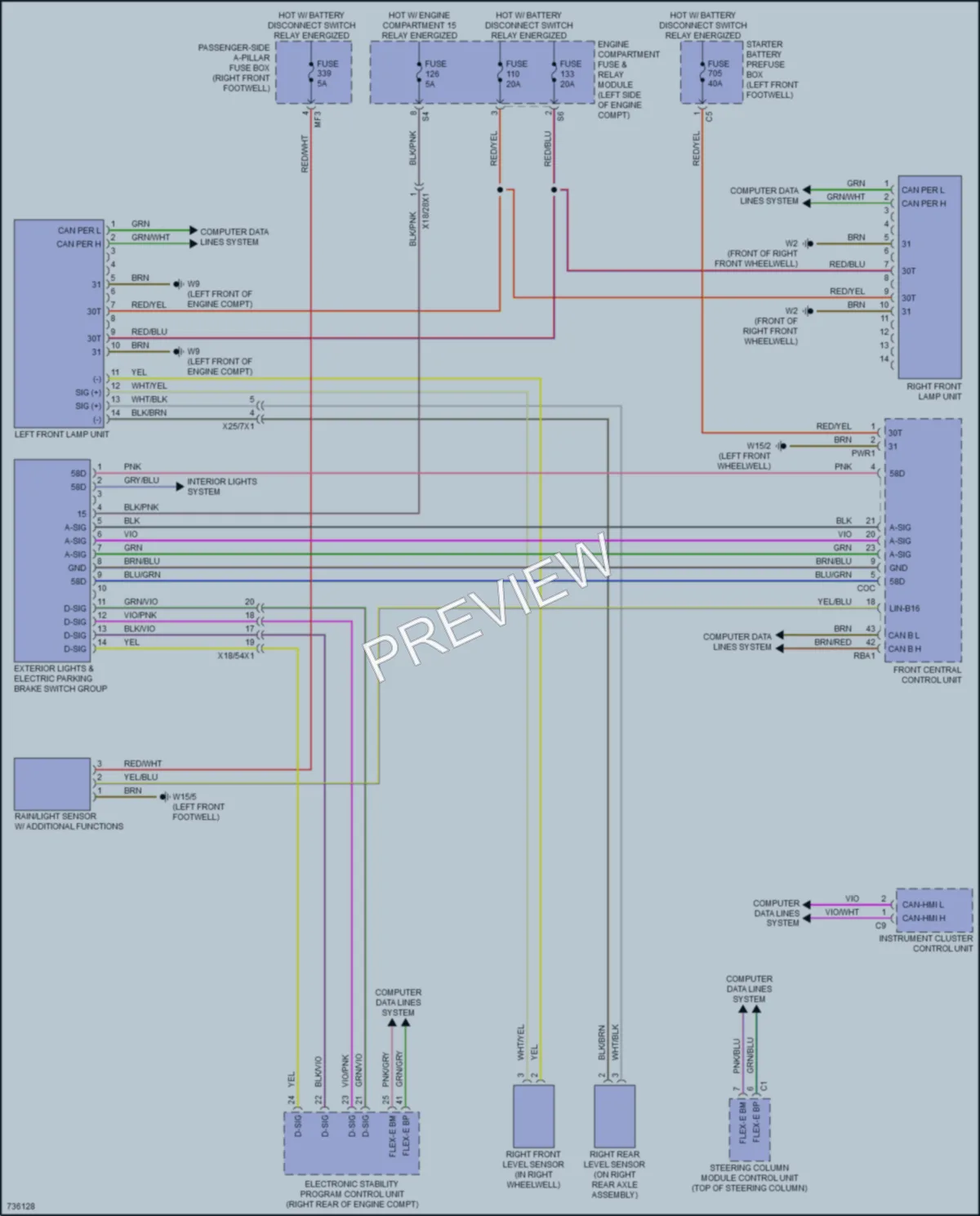 2020 MercedesBenz GLE450 Headlights wiring diagram preview