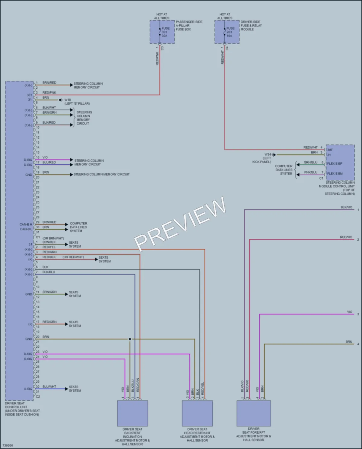 2020 MercedesBenz GLE450 Memory Systems wiring diagram preview