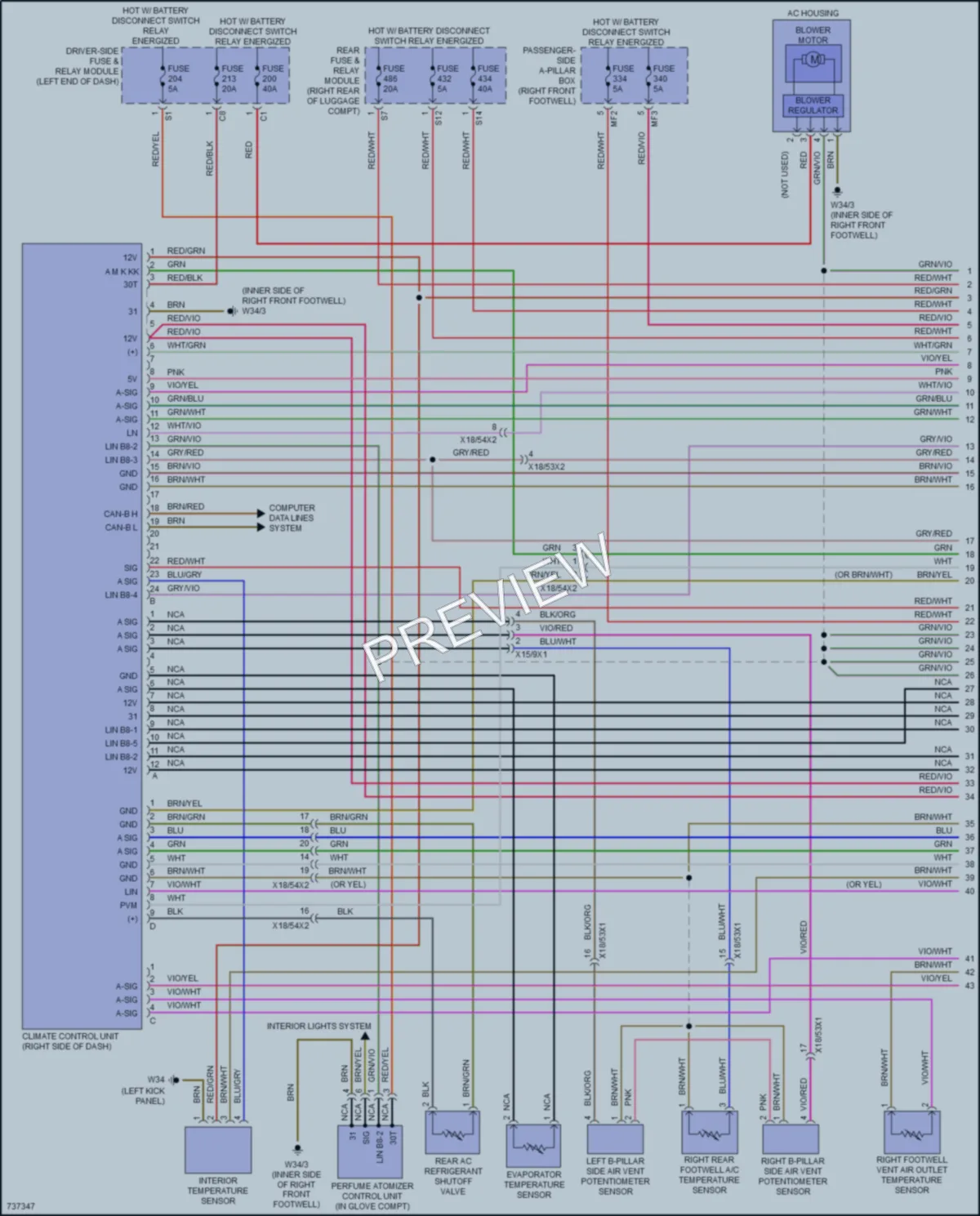 2020 MercedesBenz GLS580 Air Conditioning wiring diagram preview