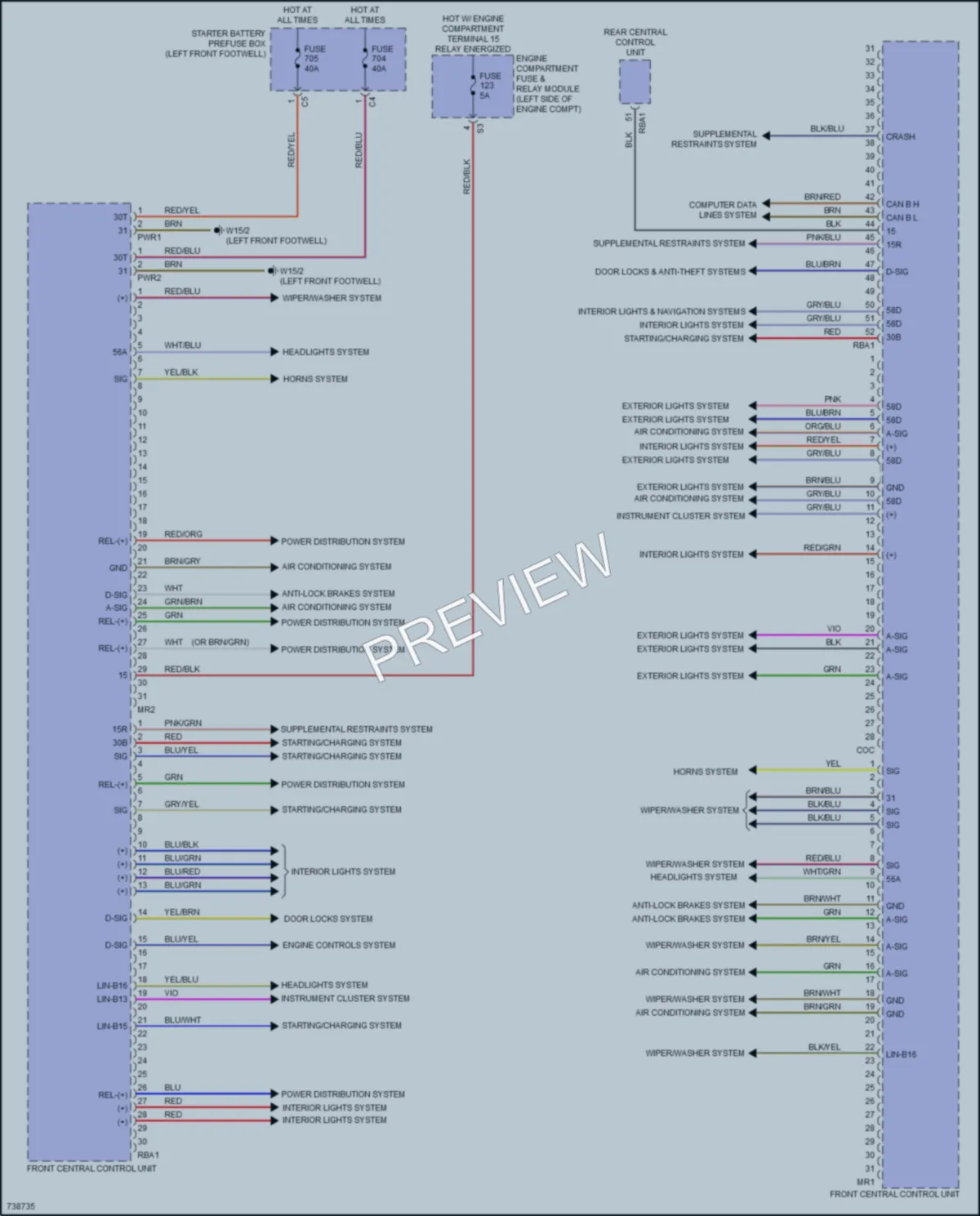 2020 MercedesBenz GLS580 Body Control Modules wiring diagram preview