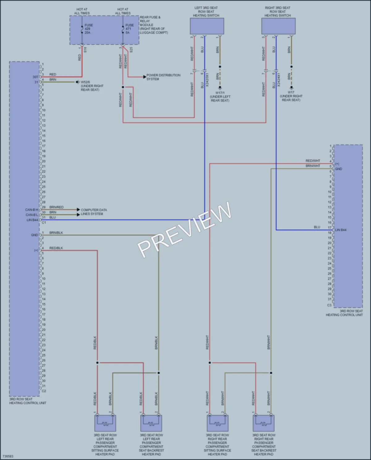 2020 MercedesBenz GLS580 Power Seats wiring diagram preview