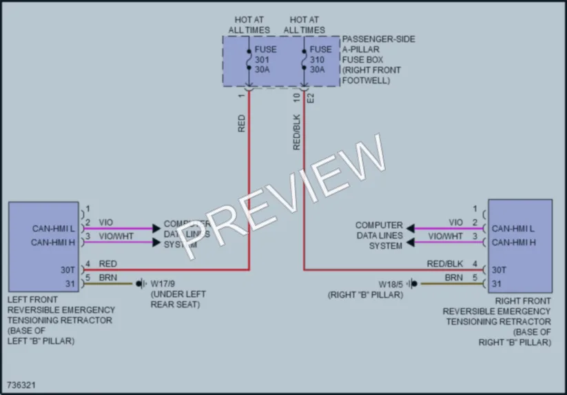 2020 MercedesBenz GLS580 Supplemental Restraints wiring diagram preview
