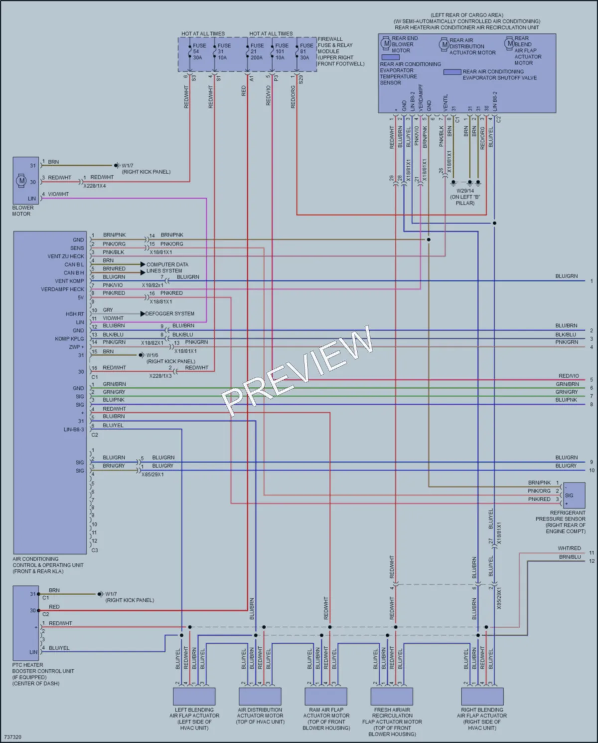 2020 MercedesBenz Metris Air Conditioning wiring diagram preview