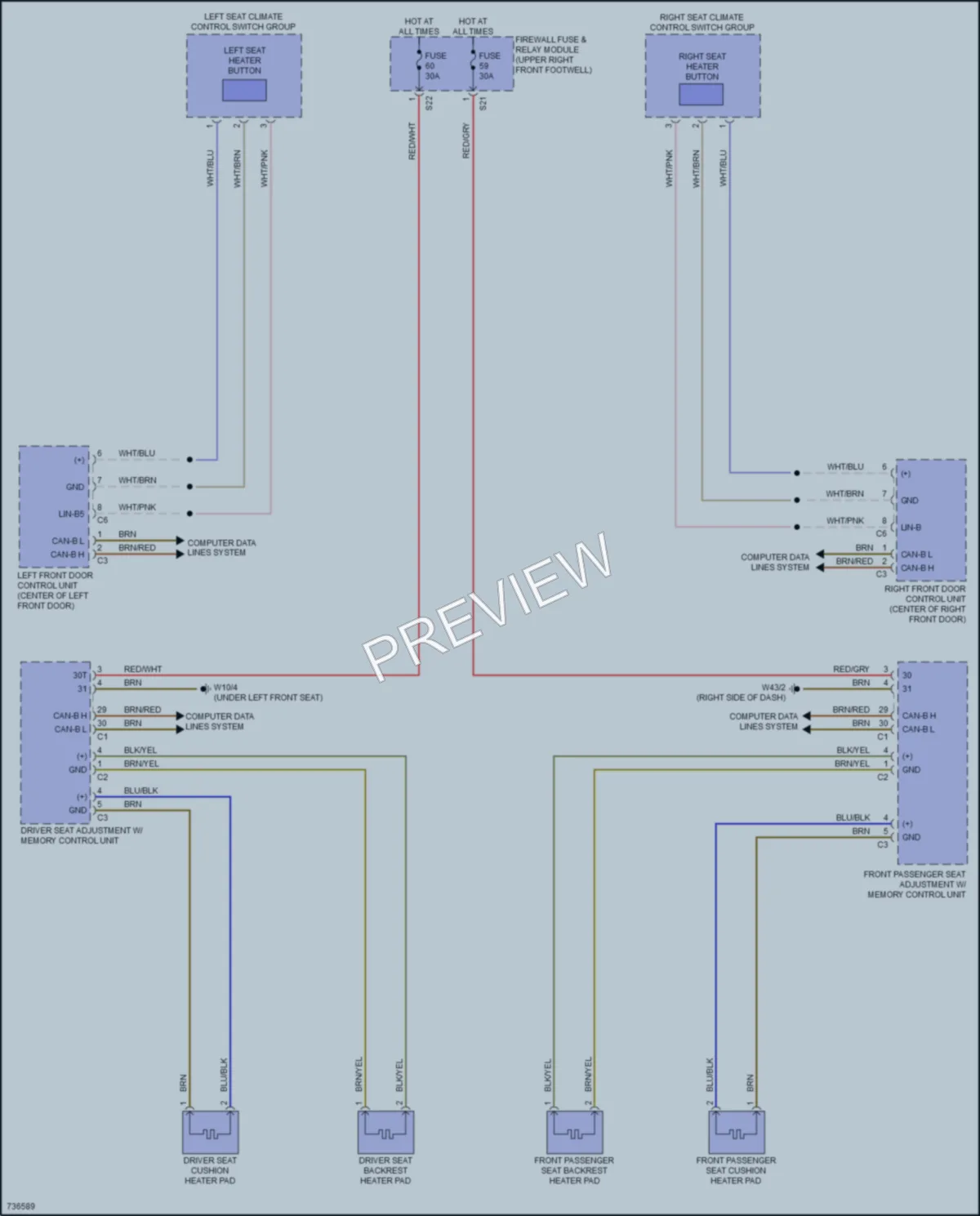 2020 MercedesBenz Metris Power Seats wiring diagram preview