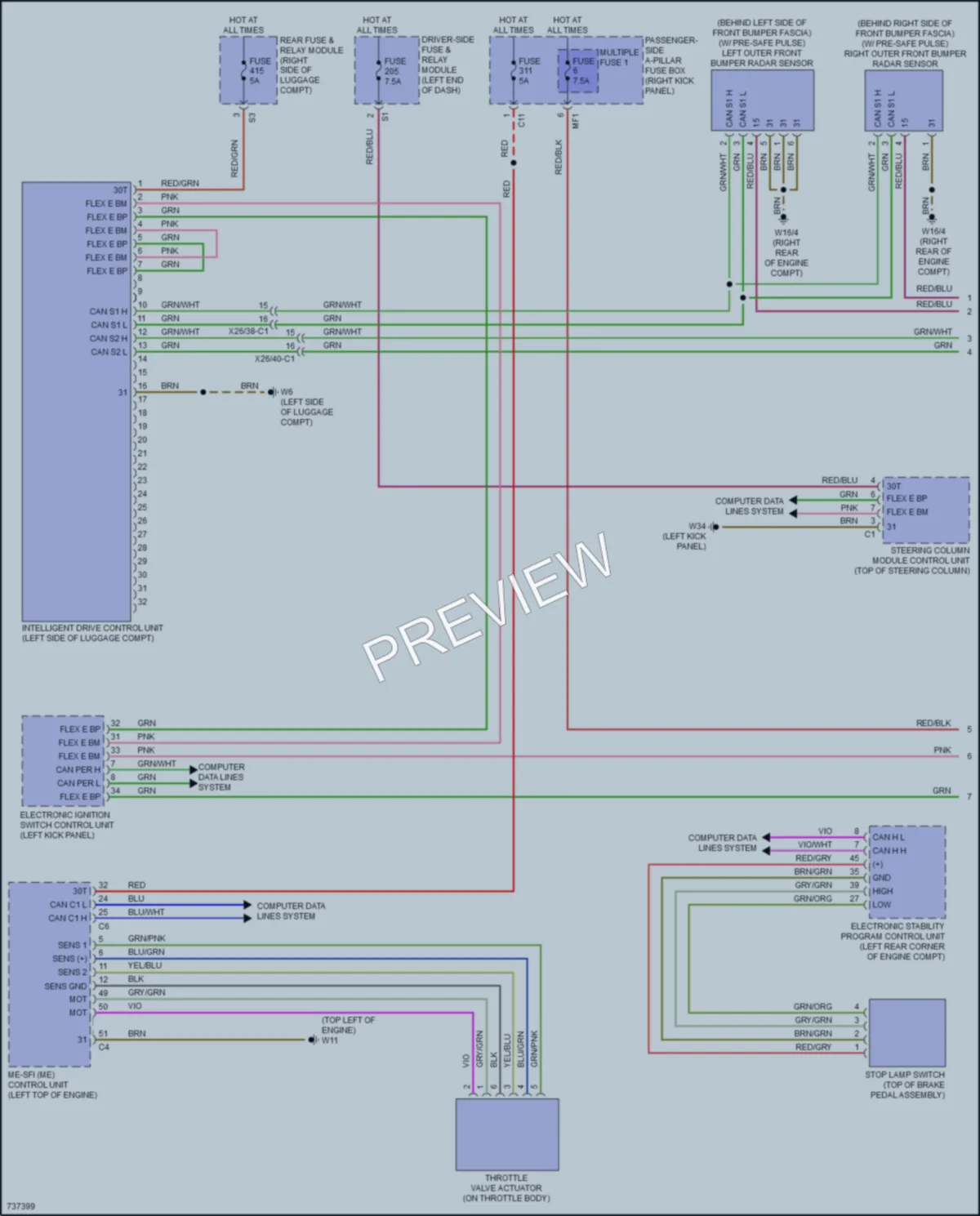 2020 MercedesBenz S450 Cruise Control wiring diagram preview
