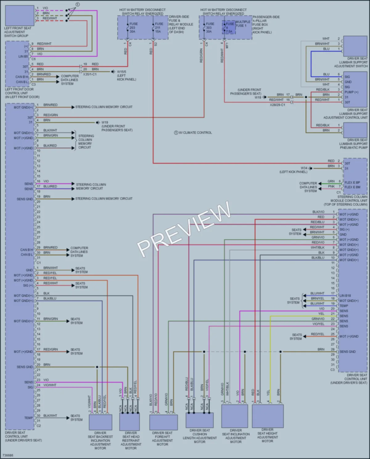 2020 MercedesBenz S450 Memory Systems wiring diagram preview