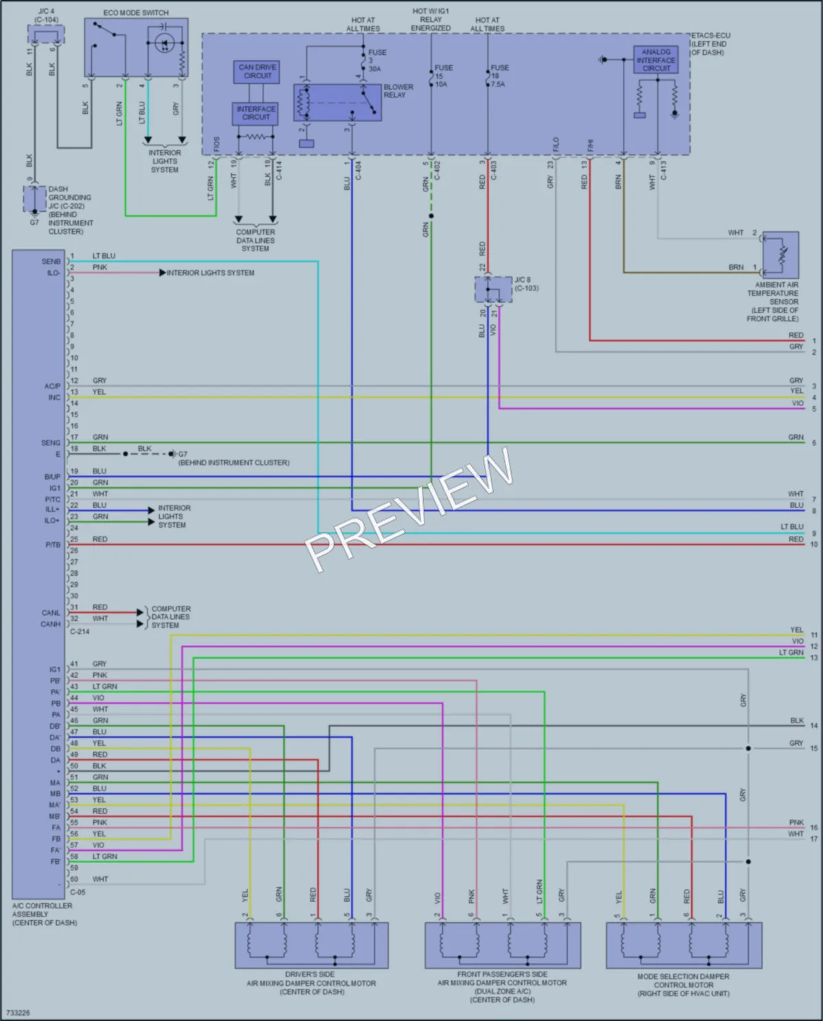 2020 Mitsubishi EclipseCross Air Conditioning wiring diagram preview
