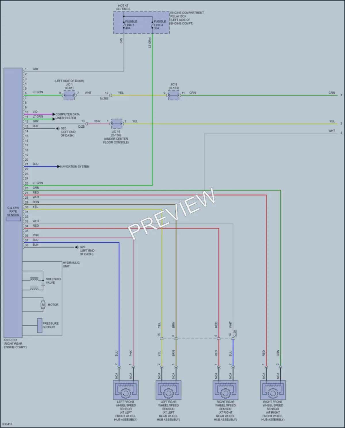 2020 Mitsubishi EclipseCross Anti Lock Brakes wiring diagram preview