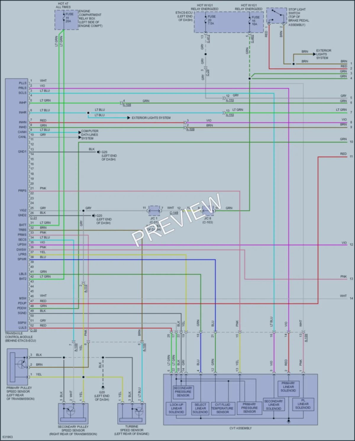 2020 Mitsubishi EclipseCross Transmission wiring diagram preview