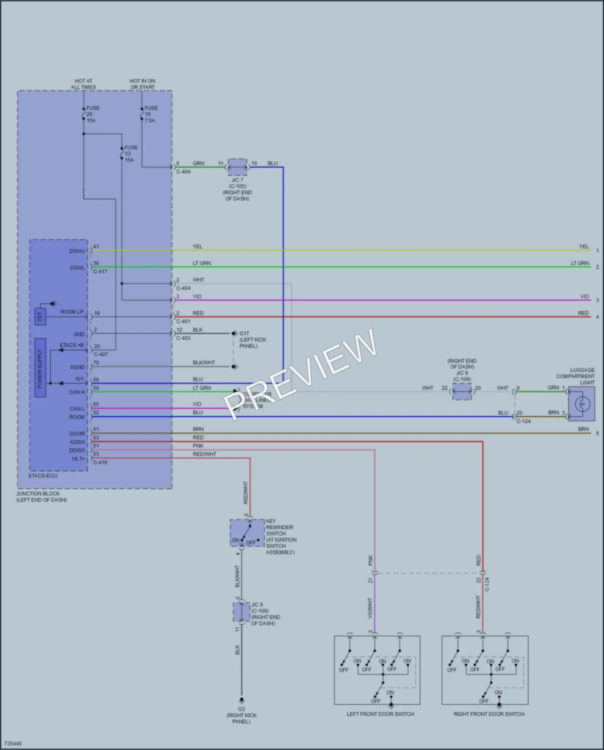 2020 Mitsubishi Mirage Interior Lights wiring diagram preview