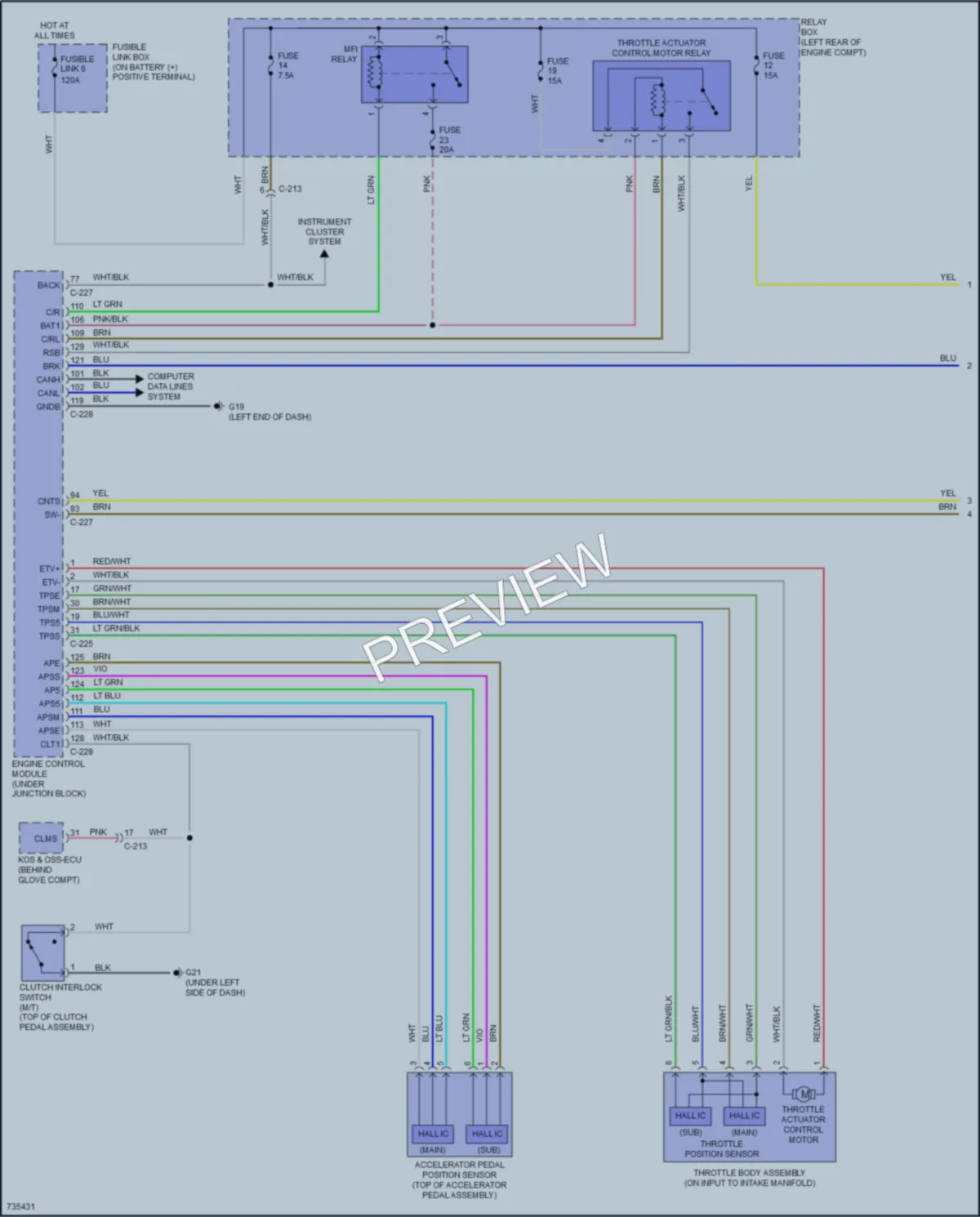 2020 Mitsubishi MirageG4 Cruise Control wiring diagram preview