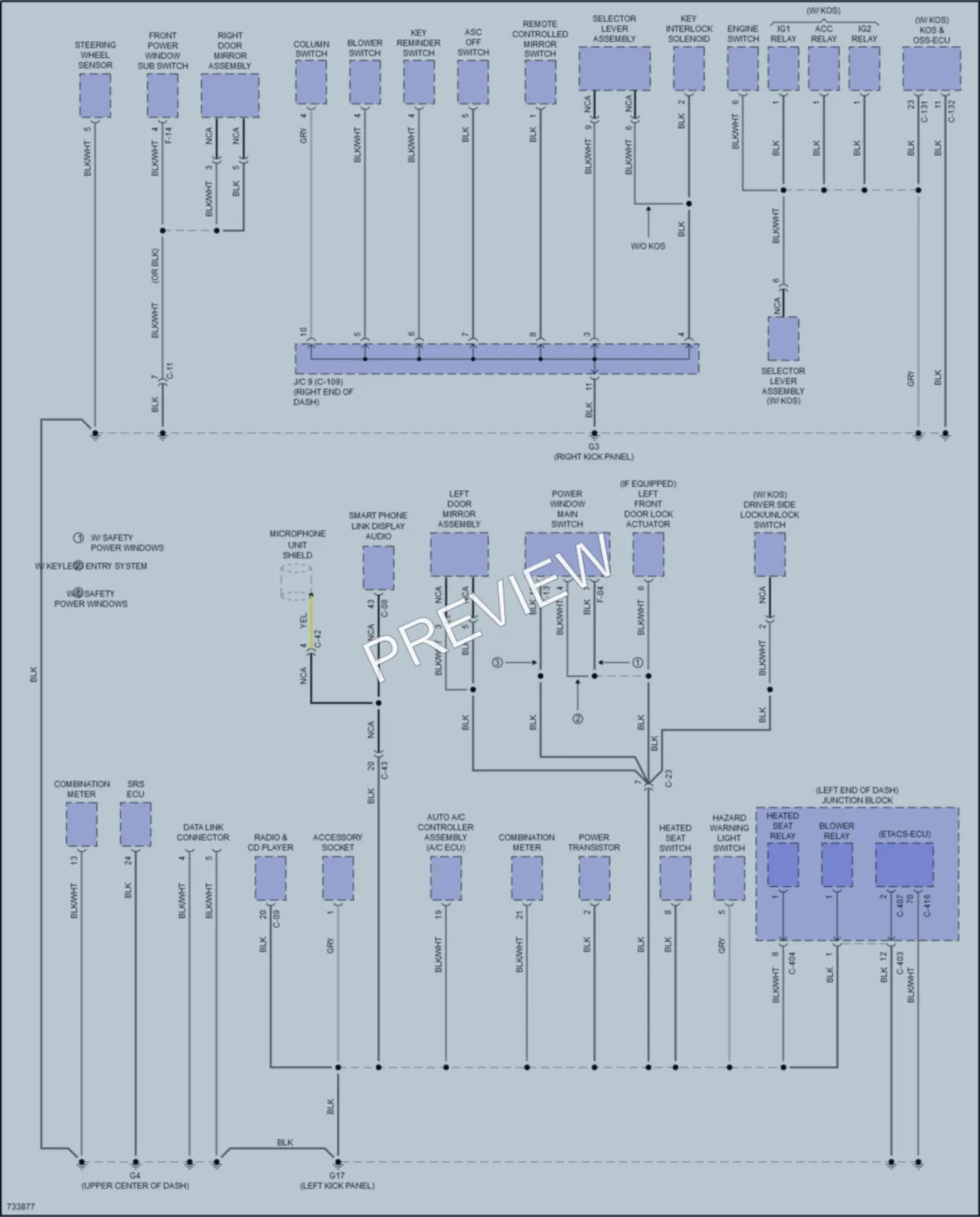 2020 Mitsubishi MirageG4 Ground Distribution wiring diagram preview