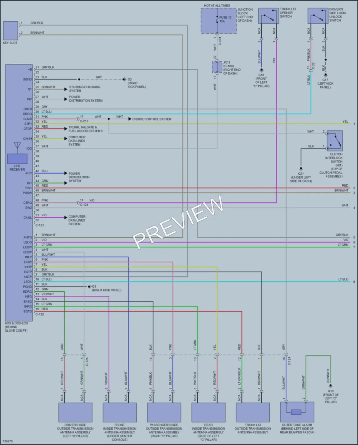 2020 Mitsubishi MirageG4 Power Door Locks wiring diagram preview