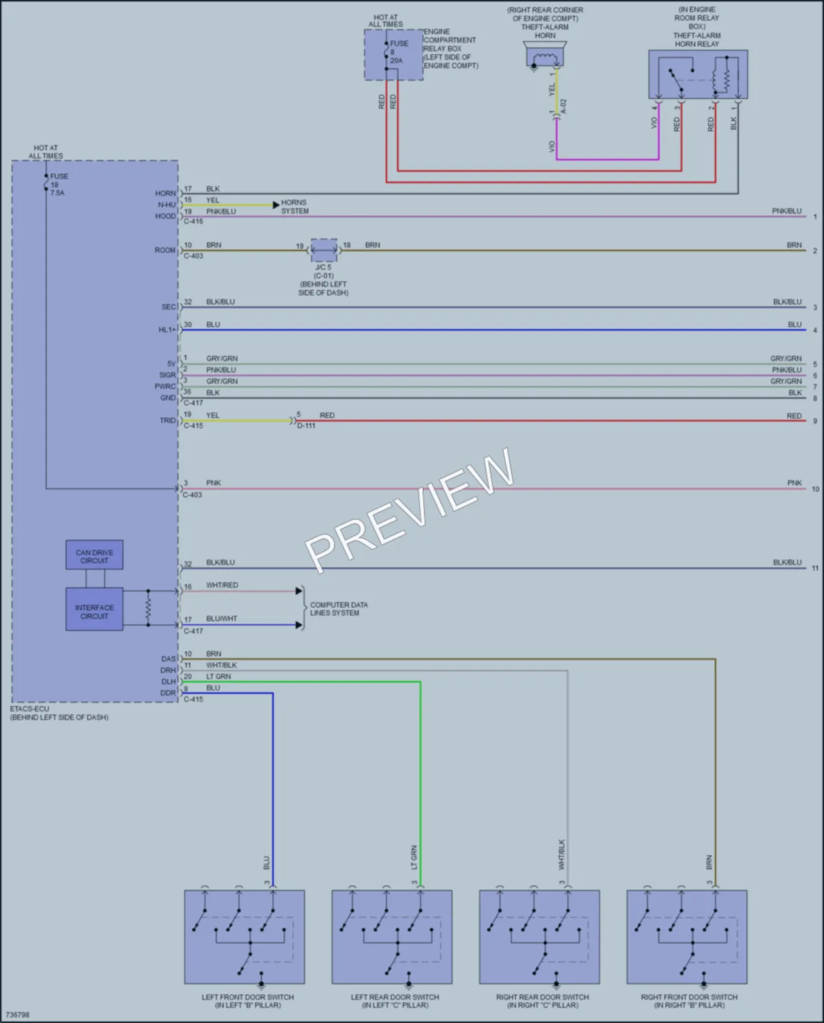 2020 Mitsubishi Outlander Anti Theft wiring diagram preview