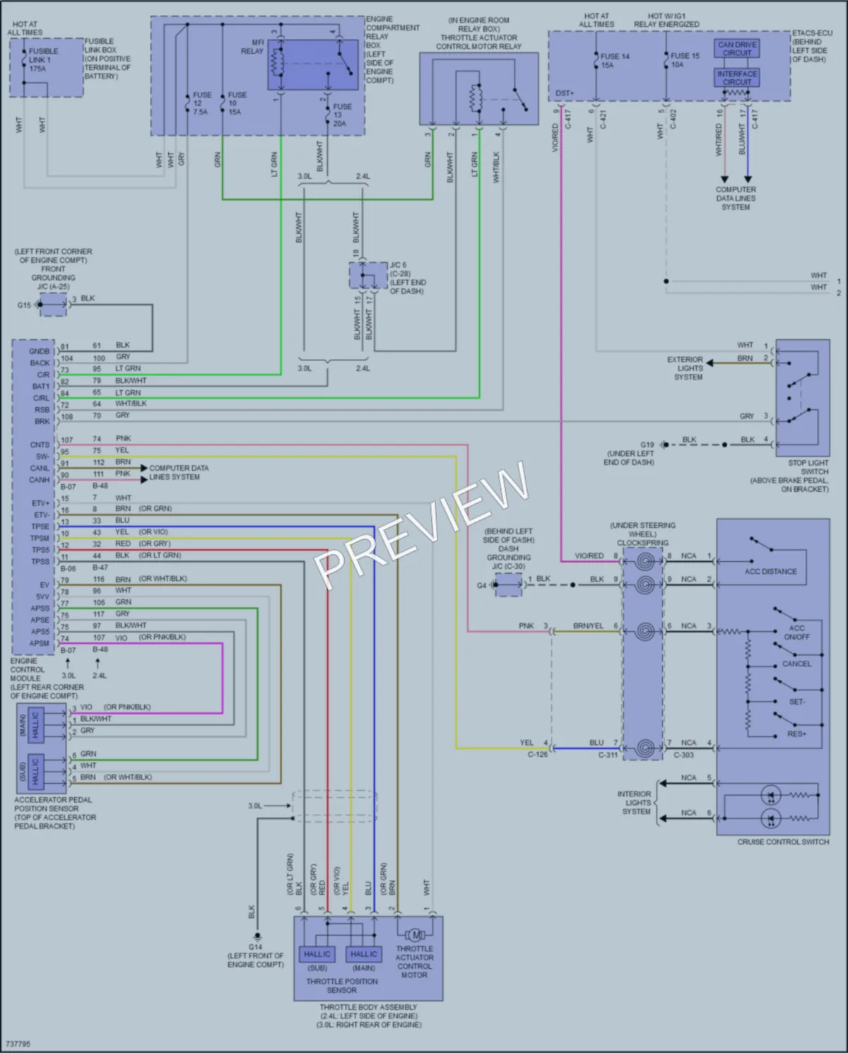 2020 Mitsubishi Outlander Cruise Control wiring diagram preview