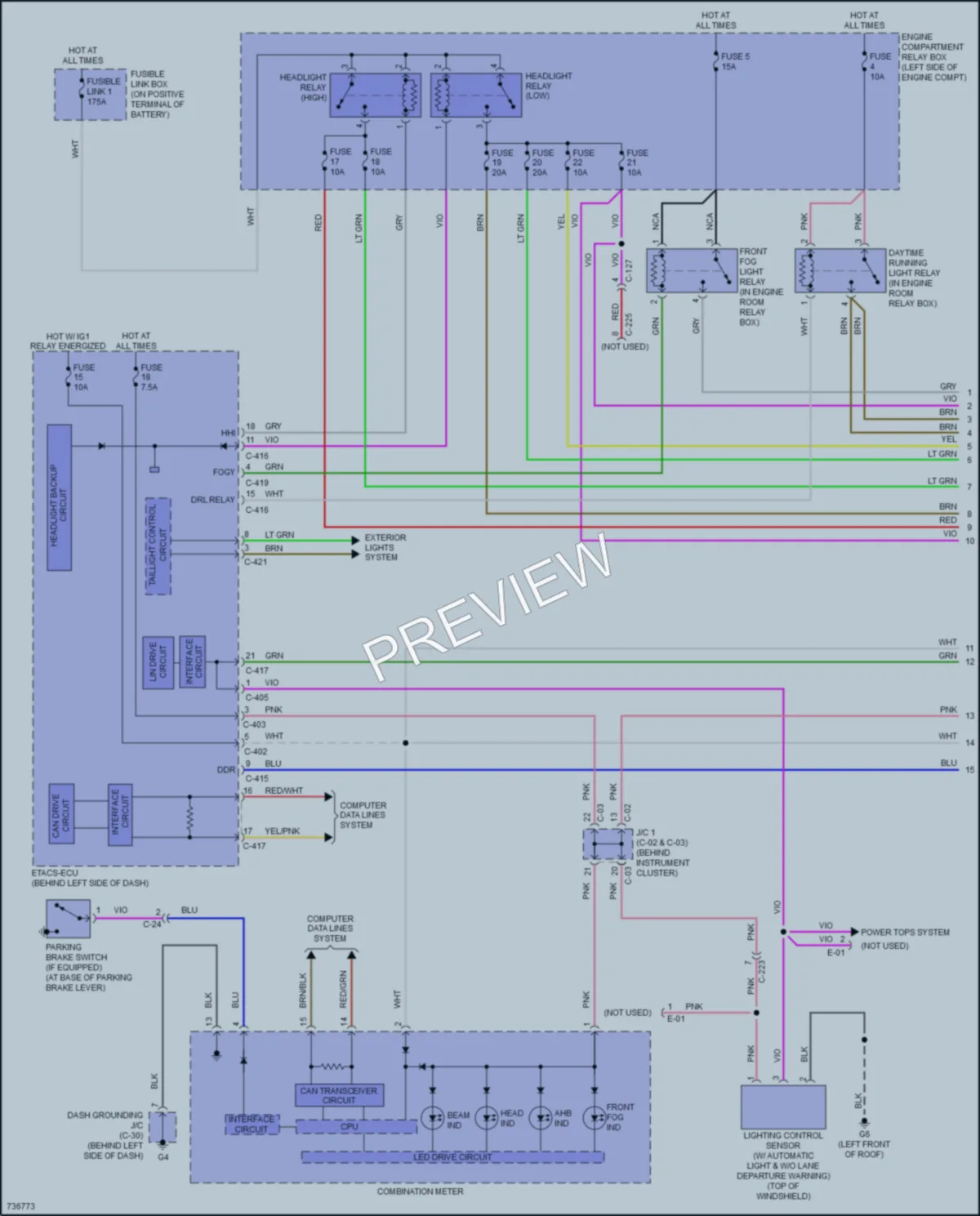2020 Mitsubishi Outlander Headlights wiring diagram preview